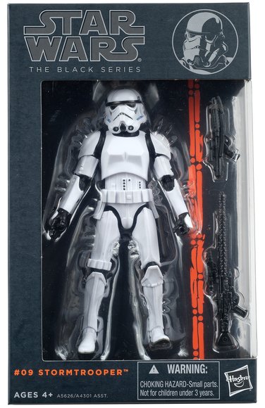 STAR WARS THE BLACK SERIES 6 STORMTROOPER figure by Lucasfilm Ltd., produced by Hasbro. Packaging.