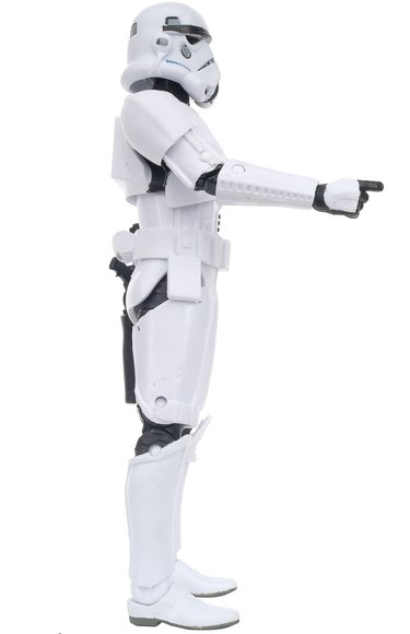 STAR WARS THE BLACK SERIES 6 STORMTROOPER figure by Lucasfilm Ltd., produced by Hasbro. Side view.