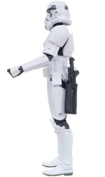 STAR WARS THE BLACK SERIES 6 STORMTROOPER figure by Lucasfilm Ltd., produced by Hasbro. Side view.