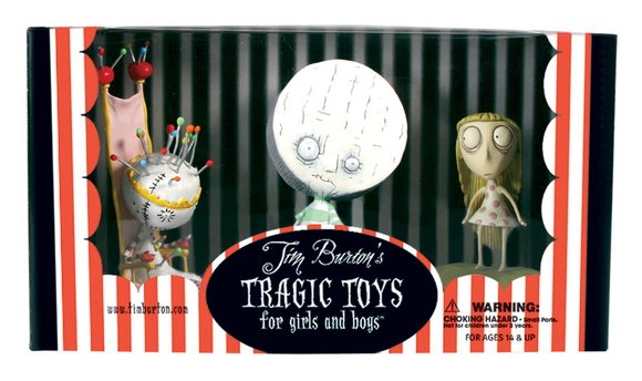 Staring Girl figure by Tim Burton, produced by Dark Horse. Packaging.