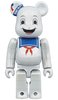 STAY PUFT MARSHMALLOW MAN BE@RBRICK WHITE CHROME Ver. 100％