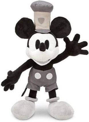 Steamboat Willie (Deluxe Mickey Mouse Plush) figure by Disney, produced by Disney. Front view.