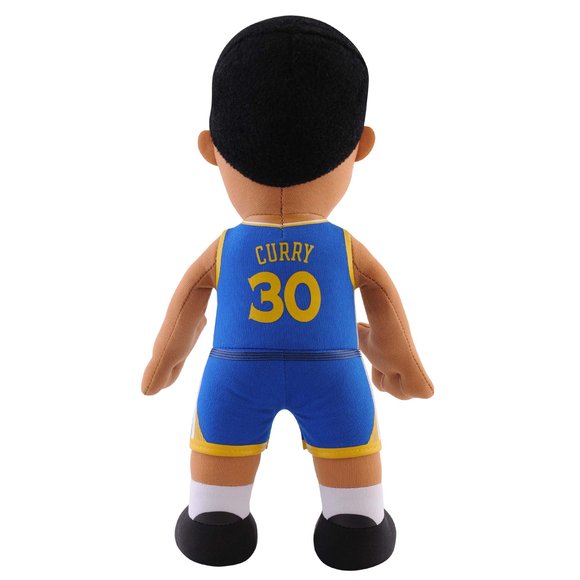 Stephen Curry figure by Bleacher Creatures, produced by Bleacher Creatures. Back view.