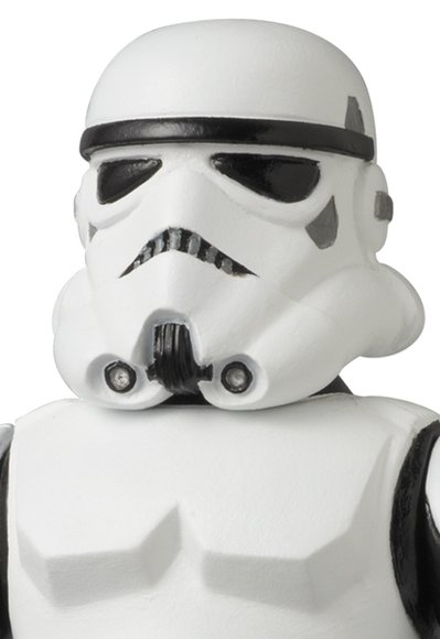 Stormtrooper (ストームトルーパー) - Vintage Sofubi No.03 figure by Lucasfilm Ltd., produced by Medicom Toy. Detail view.