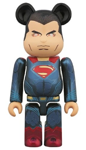 SUPERMAN (HEAT VISION Ver.)  BE@RBRICK figure, produced by Medicom Toy. Front view.
