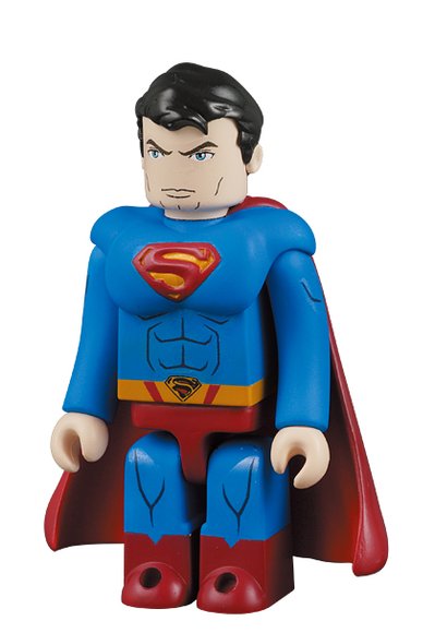 SUPERMAN KUBRICK ＆ MAN OF STEEL BE@RBRICK SET figure by Dc Comics, produced by Medicom. Detail view.