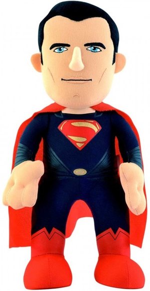 Superman - Man of Steel figure by Dc Comics, produced by Bleacher Creatures. Front view.