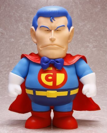 Suppaman figure, produced by Fewture. Front view.