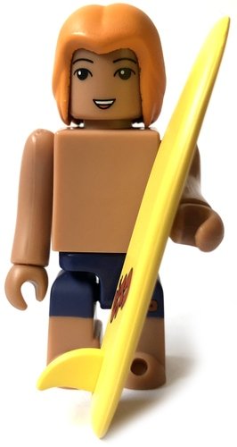 Surfer Orange figure, produced by Medicom Toy. Front view.