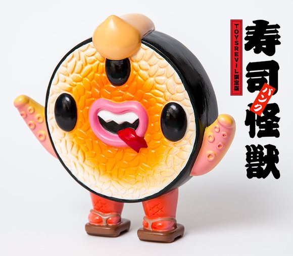 Sushi Kaiju - ToysREvil Edition figure by Paul Shih, produced by Hollow Threat. Front view.
