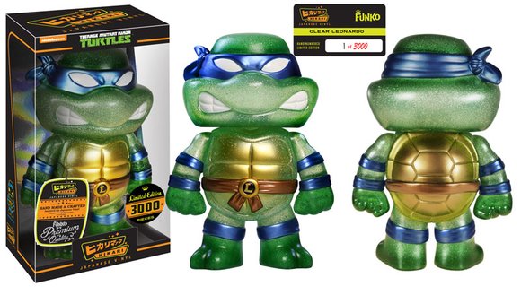 Teenage Mutant Ninja Turtle Hikari - Glitter Leonardo figure by Nickelodeon, produced by Funko. Packaging.