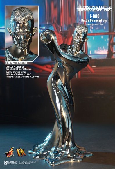 Terminator T-800 (Battle Damaged Version) figure by Kojun, produced by Hot Toys. Detail view.