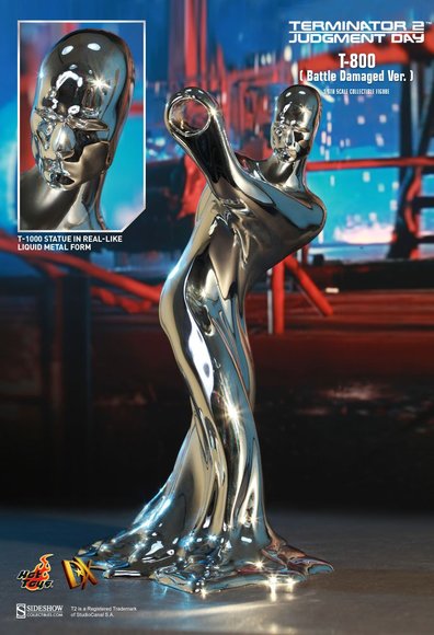 Terminator T-800 (Battle Damaged Version) figure by Kojun, produced by Hot Toys. Detail view.