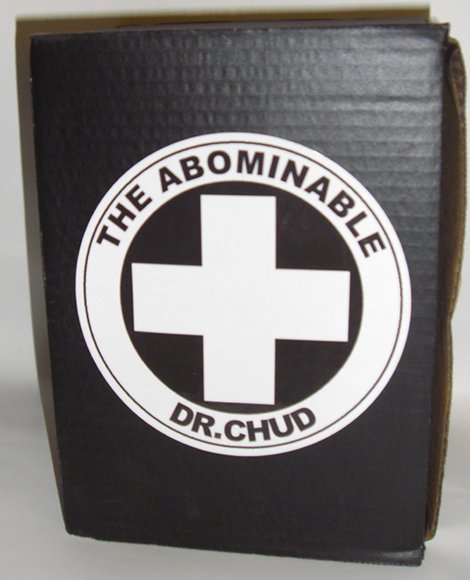The Abominable Dr. CHUD (Resurrection) figure by H8Graphix, produced by Daniel Madden. Packaging.