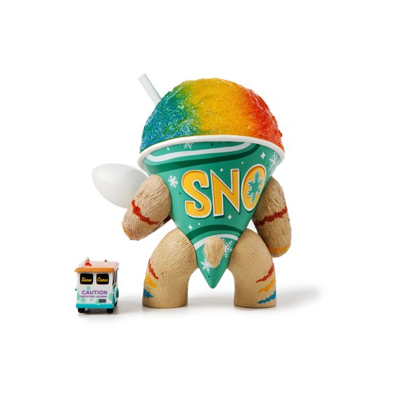 The Abominable Snowcone: Rainbow figure by Jason Limon, produced by Martian Toys. Back view.