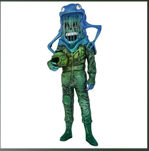 The Astronaut - Toxic Edition figure by Alex Pardee, produced by Toyqube. Front view.
