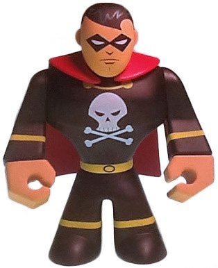 THE BLACK TERROR - Full Color figure by Richard E. Hughes & Dan Gabrielson, produced by Ckrtlab Toys. Front view.