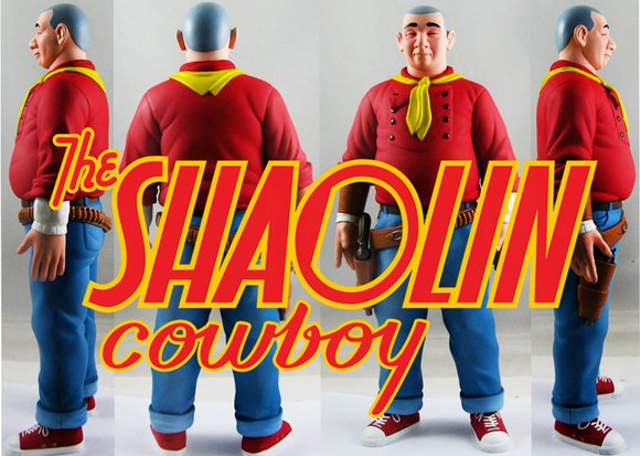 The Shaolin Cowboy figure by Geof Darrow, produced by Wednesday’S Finest. Back view.