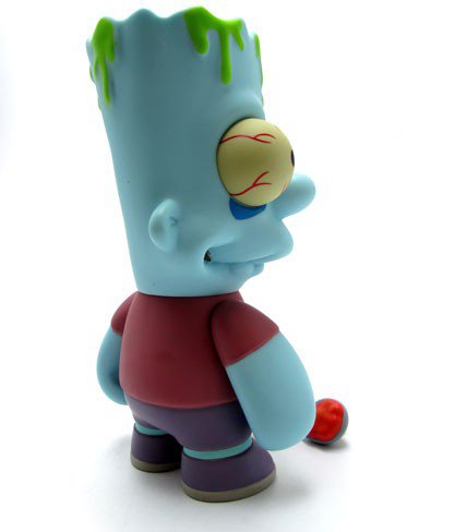 Zombie Bart  figure by Matt Groening, produced by Kidrobot. Back view.