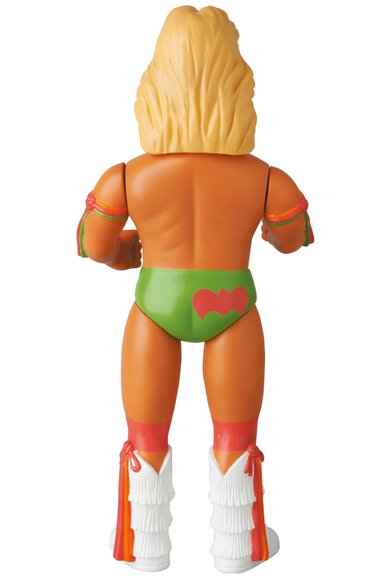 The Ultimate Warrior figure, produced by Medicom Toy. Back view.