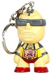 TMNT Keychain - Krang figure by Viacom, produced by Kidrobot. Front view.
