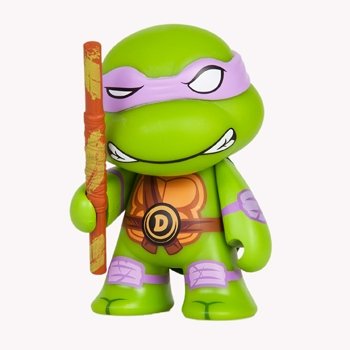 TMNT OOZE ACTION GLOW IN THE DARK DONATELLO figure by Viacom, produced by Kidrobot. Front view.