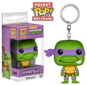TMNT POP! Keychain - Donatello figure by Funko, produced by Funko. Packaging.