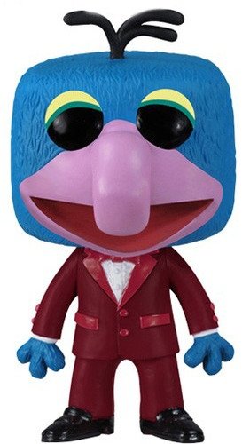 Gonzo figure by Jim Henson, produced by Funko. Front view.