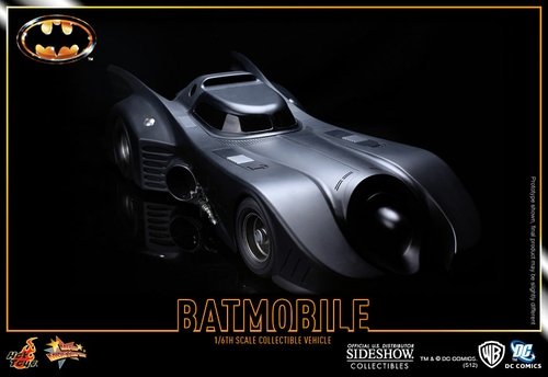 Batmobile (1989 Version) figure by Dc Comics, produced by Hot Toys. Front view.