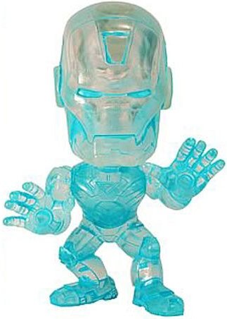 Iron Man 2 Holographic Iron Man Funko Force Bobblehead figure by Marvel, produced by Funko. Front view.
