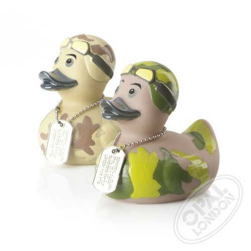 Quackers - Corporal Cluck figure, produced by Opal London. Front view.