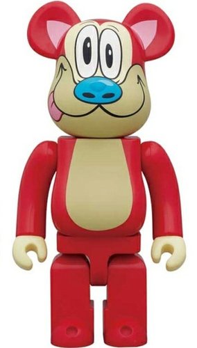 Stimpy Be@rbrick 400% figure by Mtv Networks, produced by Medicom Toy. Front view.