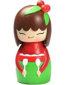 Pudding figure by Fiona Lee, produced by Momiji. Front view.