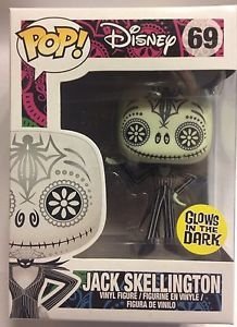 Funko! Pop - Jack Skellington Day of the Dead - Hot Topic Exclusive GITD figure by Disney, produced by Funko. Front view.