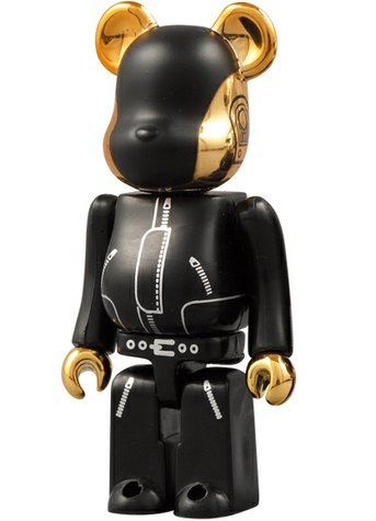 Daft Punk Alive Be@rbrick 100% - Guy-Manuel de Homem-Christo figure by Daft Punk, produced by Medicom Toy. Front view.