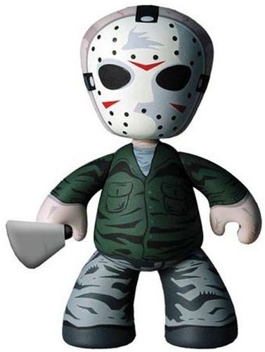 Jason Voorhees figure, produced by Mezco Toyz. Front view.