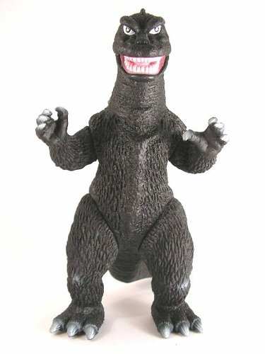 Godzilla 1968 figure, produced by Bandai. Front view.