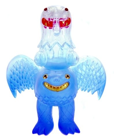 Tankizaado Clear Blue figure by Tim Biskup, produced by Wonderwall. Front view.