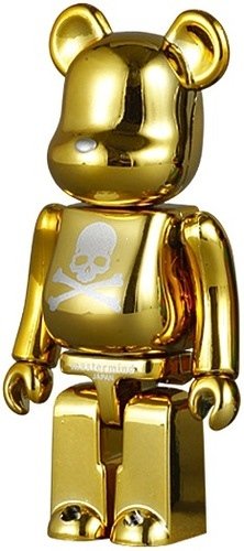 BWWT mastermind JAPAN Be@rbrick 100% figure by Mastermind Japan, produced by Medicom Toy. Front view.