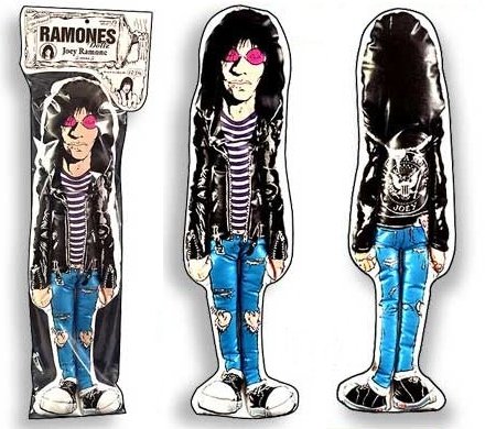Joey Ramone Doll figure, produced by SatanS Sideshow. Front view.