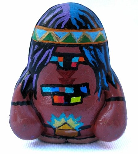 Aztec Atari figure by Spencer Hibert. Front view.