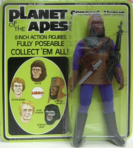 Planet of the Apes - General Ursus figure, produced by Mego. Front view.