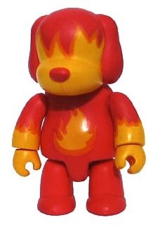 Fire Dog figure by Steven Lee, produced by Toy2R. Front view.
