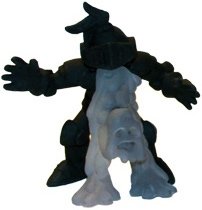 Puke Knight - Stealth figure by Jared Decosta (Redjarojam), produced by October Toys. Front view.