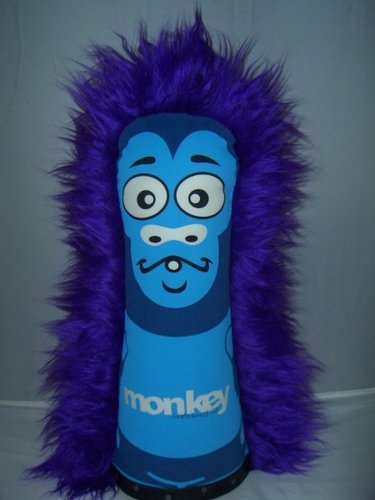 Monkey Business - Blue figure by Harry Oh, produced by Circus Punks. Front view.