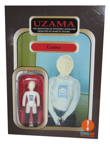 Uzama figure by Marcel Dzama, produced by Cereal Art. Front view.