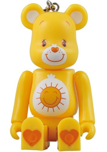 Care Bears - Funshine Bear - Be@rbrick 100% figure, produced by Medicom Toy. Front view.