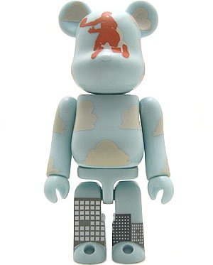 Be@r Force One Be@rbrick 100% - His Be@rness figure by Nike, produced by Medicom Toy. Front view.