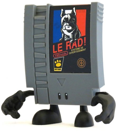Le Rad  figure by Tracy Tubera, produced by Squid Kids Ink. Front view.