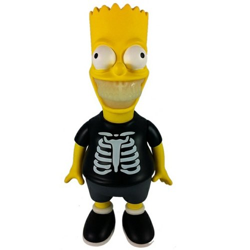 Bart Grin X-Ray Edition figure by Ron English, produced by Made By Monsters. Front view.